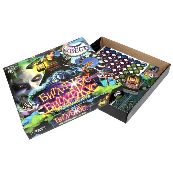 Битлджус. Квест. Настольная игра-квадрат. Премиум. 300х300х50 мм. Умные игры в кор.10шт