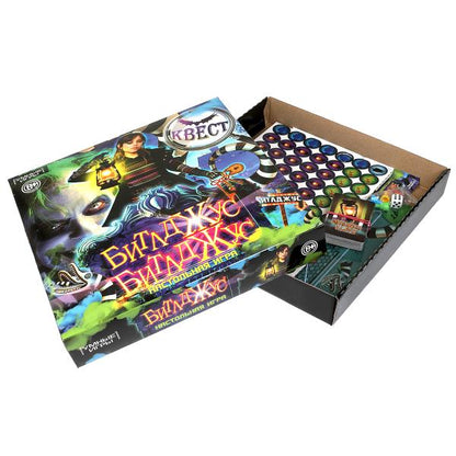 Битлджус. Квест. Настольная игра-квадрат. Премиум. 300х300х50 мм. Умные игры в кор.10шт