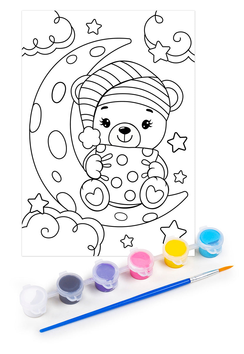 Набор для творчества. Раскраска с блестками "Мишка"