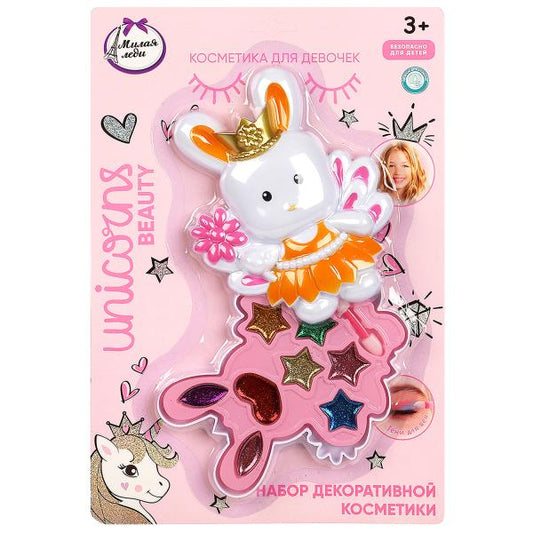 Косметика ДЛЯ ДЕВОЧЕК набор косметики: тени для век сками блестящие, аппликатор МИЛАЯ ЛЕДИ в кор.2*96шт