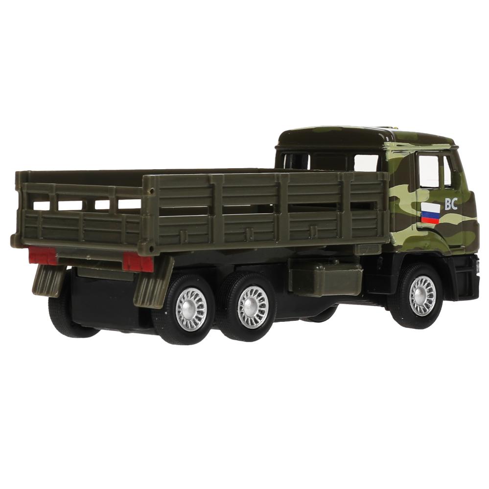Машина металл KAMAZ , 12 см, дв., баг., инерц.+дорож. знаки, кор. Технопарк в кор.2*24шт