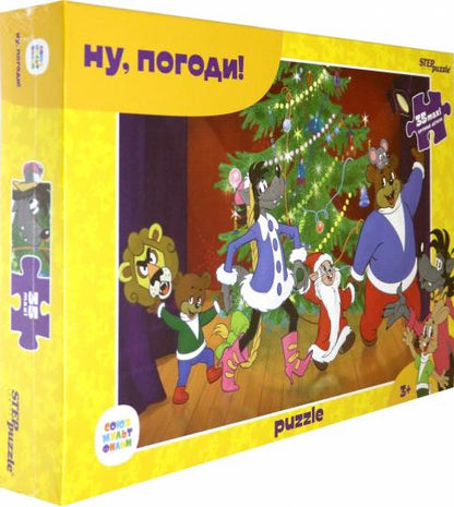 Степ. Пазл 35 Макси "Союзмультфильм" арт.91310 "Ну, погоди!" (new 1)