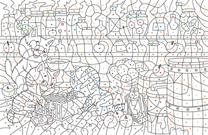 Зенюк. Про Федю, Васю и Тосю. Раскраска по номерам