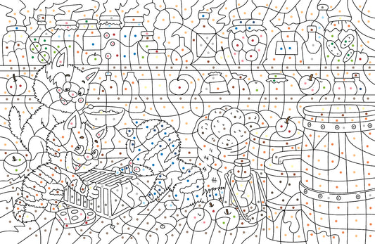 Зенюк. Про Федю, Васю и Тосю. Раскраска по номерам