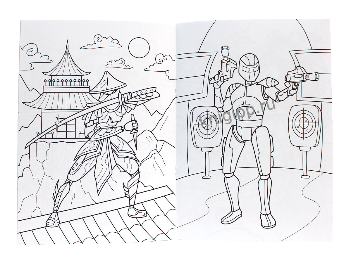 РАСКРАСКА С РОБОТОМ. МИР РОБОТОВ