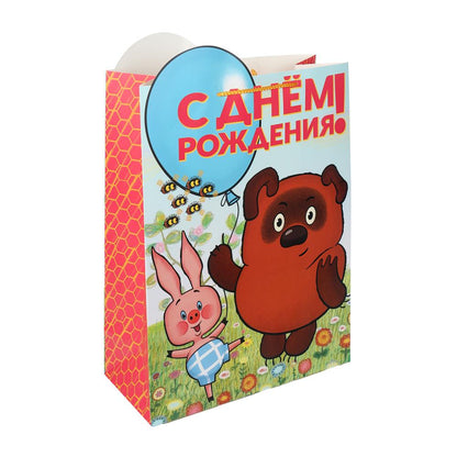 Пакет подарочный креативный xl,винни пух,вырубка,190 гр/м2 ЧУДО ПРАЗДНИК в кор.5*12шт