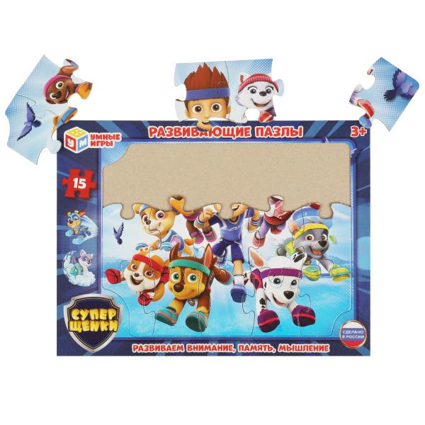 Superщенки. Le jeu de figurines est dans le cadre. 15 détails. 285х215мм. Умные игры в кор.50шт