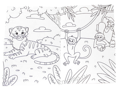 РАСКРАСКА А5 эконом. В ЗООПАРКЕ