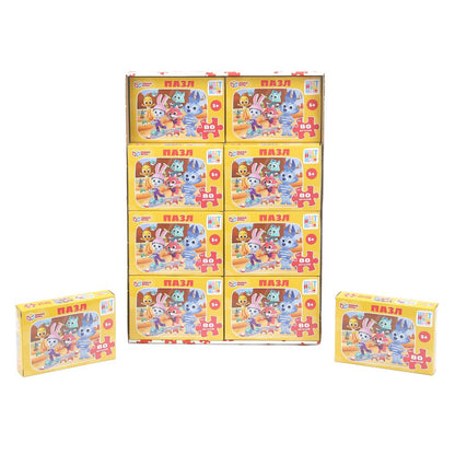 Цветняшки. Пазлы в коробке 80 деталей. 130х90х25 мм. Умные игры в уп.16шт в кор.8уп