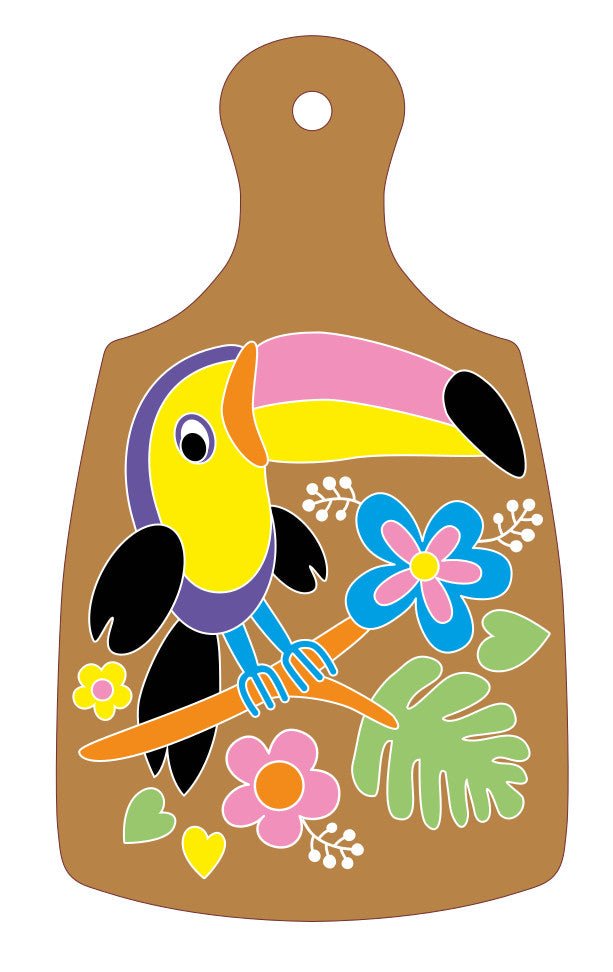 Набор для творчества Роспись по дереву "Тукан" (разделочная доска, малый конверт)