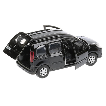 ТМ Технопарк. Машина металл "RENAULT KANGOO" 12см, открыв. двери, инерц., ЧЕРНЫЙ в кор. в кор.2*36шт