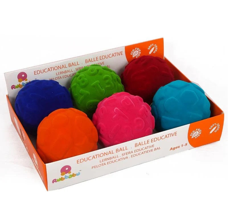 Rubbabu. 20313 Набор развивающих мячей 6 шт. из каукуча, в ассортименте