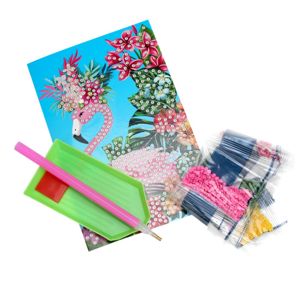 Алмазная мозаика-открытка фламинго МУЛЬТИ АРТ в кор.50шт