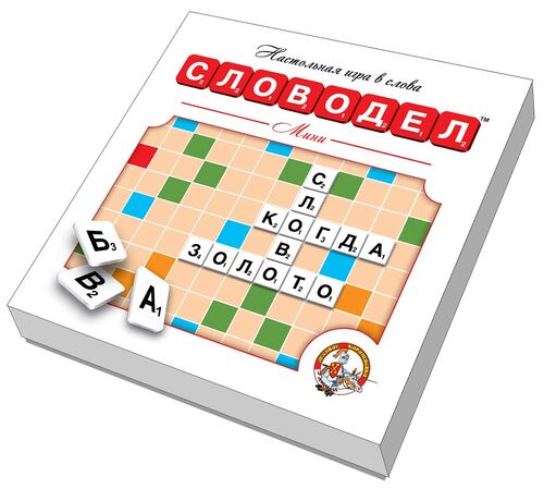 Игра настольная Словодел Мини, картонный, белый
