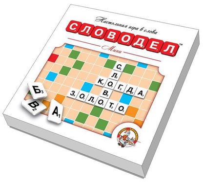 Игра настольная Словодел Мини, картонный, белый
