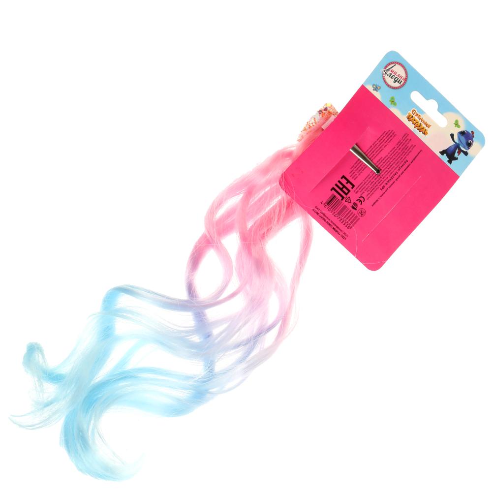 Аксесс д/девочек СКАЗОЧНЫЙ ПАТРУЛЬ прядь волос на заколке (фуксия/син) МИЛАЯ ЛЕДИ уп-10шт в cor.50up