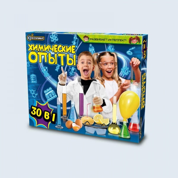 Игрушка опыты химия набор 30 в 1 IQ Эксперимент в кор.8шт