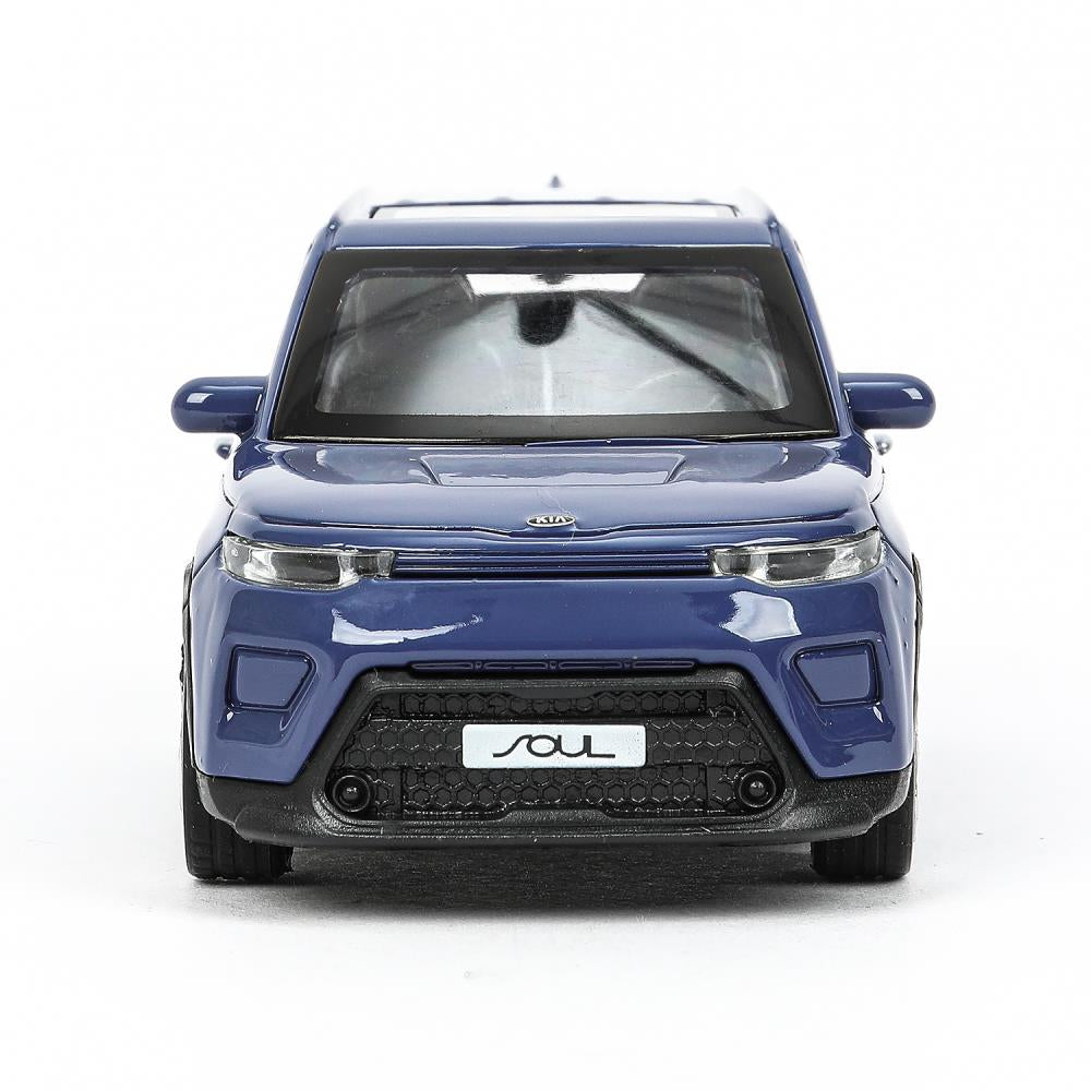 Машина металл KIA Soul длина 12 см, двери, багажник., инерц, темно-синий, кор. Технопарк в кор.2*36шт