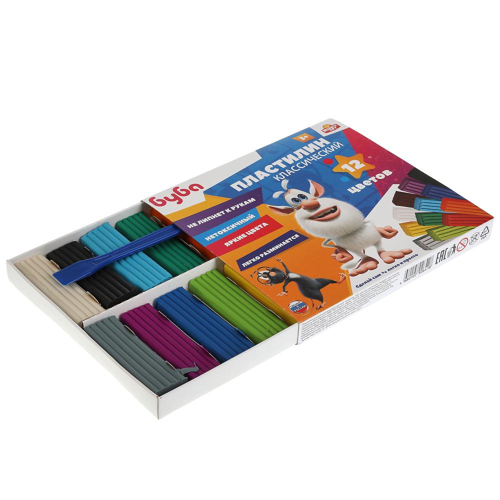 Пластилин классический БУБА 12 цв (180 г) MultiArt в кор.16шт