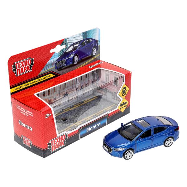 Машина металл HYUNDAI ELANTRA 11,4 см, двери, инерция, кор. Технопарк в кор.2*48шт