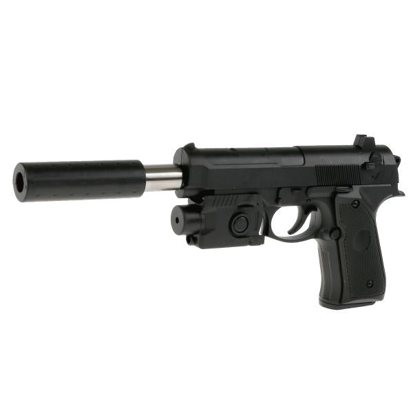 Pistolet (п) avec laser. прицелом, с глушителем, с гелевыми пулями 06 в пак. dans le cor.2*120шт