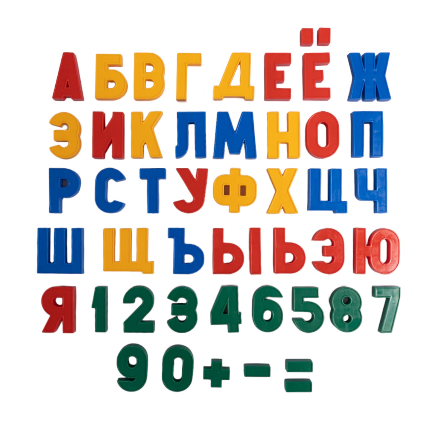 МАГНИТНАЯ КАССА. НАБОР БУКВ И ЦИФР (H=25, 78 ШТ.) в кор.15шт