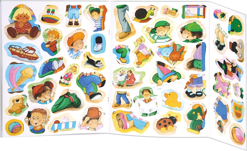 Играем с многоразовыми наклейками/В парке