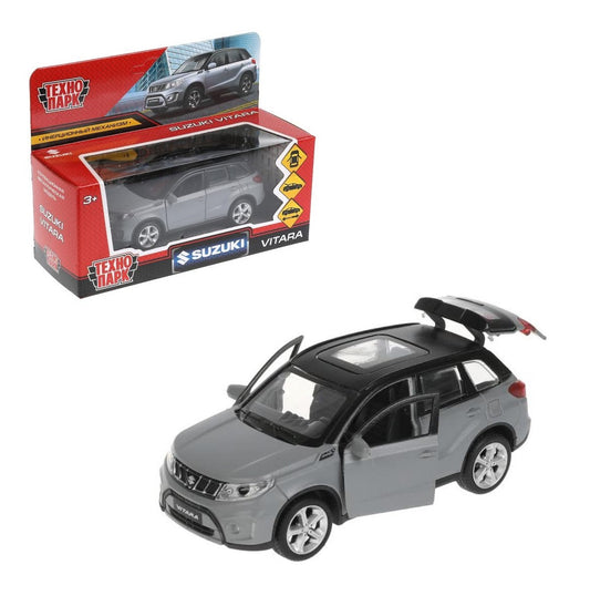 Машина металл "SUZUKI" "suzuki vitara s 2015 матовый" дл 12 см, откр дв, багажник, инерц, серый с черн,