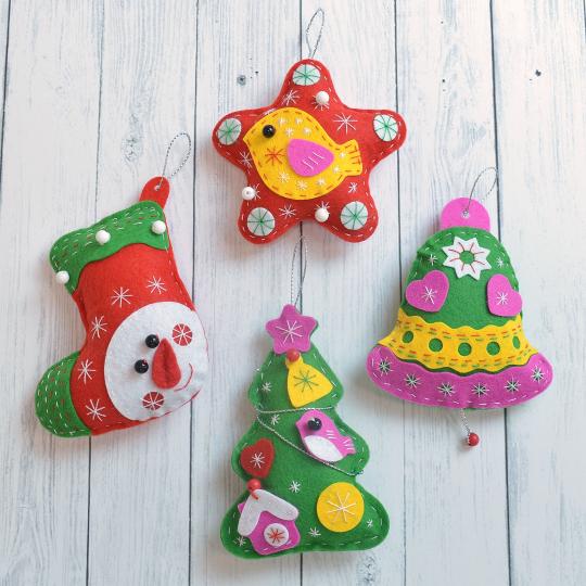 Набор для творчества Дрофа-Медиа Игрушка из фетра своими руками Новогодние игрушки