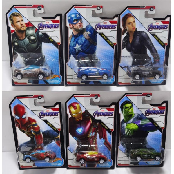Машина металл ROAD RACING супергерои 7,5 см, в ассортименте, блист. Технопарк в кор.2*360шт