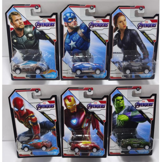 Машина металл ROAD RACING супергерои 7,5 см, в ассортименте, блист. Технопарк в кор.2*360шт