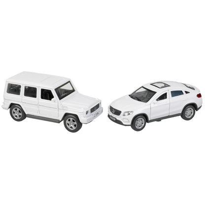 Машина металл MERCEDES-BENZ g-class/mercedes gle-coupe 12см, дв,баг, асс. Технопарк уп-12шт в кор6уп