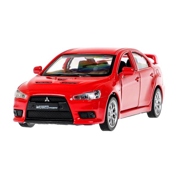 Машина металл MITSUBISHI lancer evolution, 11,4 см, двери, инерц., кор. Технопарк в кор.2*48шт