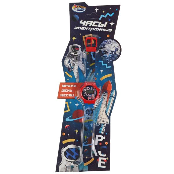 Часы КОСМОС время дата блист.30*10*1см ИГРАЕМ ВМЕСТЕ в кор.4*120шт