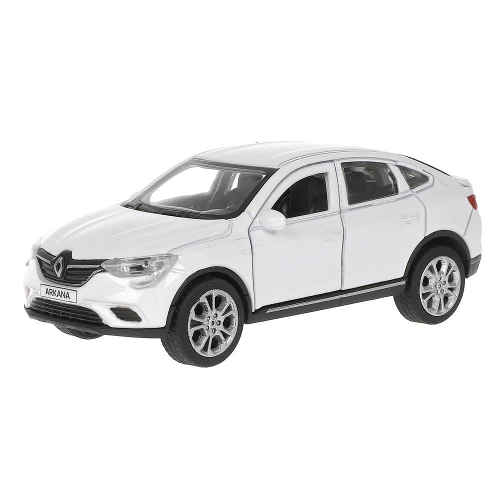 Машина металл "renault arkana" дл 12 см, откр дв, багажник, инерц, белый, в кор. Технопарк в кор.2*36шт