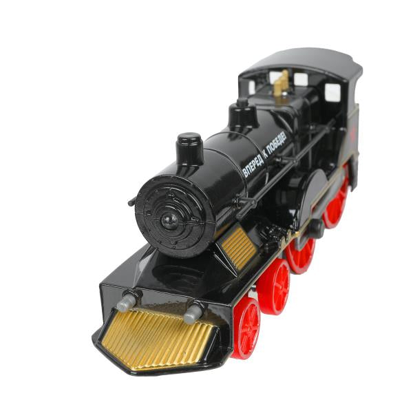 Машина металл светзвук паровоз, 15 см, инерц., кор. Технопарк в кор.2*24шт