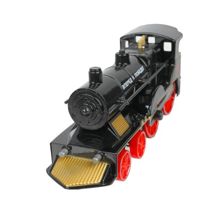 Машина металл светзвук паровоз, 15 см, инерц., кор. Технопарк в кор.2*24шт