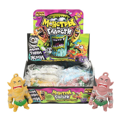 Игрушка-антистресс супер-мялка огры,наполнение мука,светильник Супер Жим уп-8шт в кор.8уп