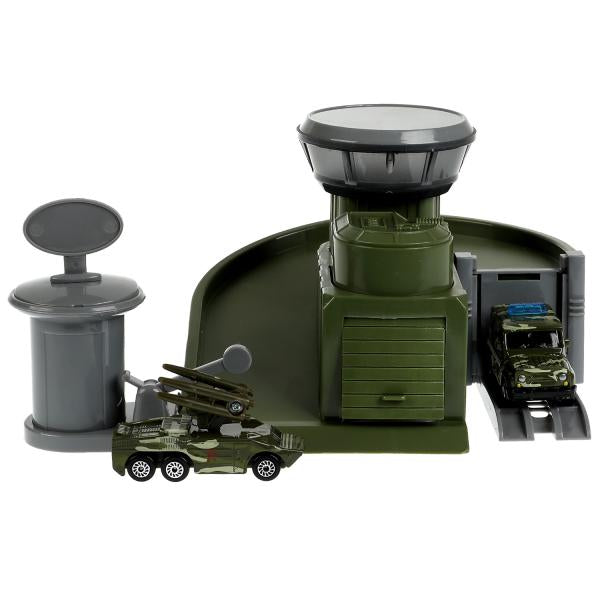 Игрушка пластик UAZ автопарковка база+2 машин.., 2 эт., гар.,лифт,запр.,кор. Технопарк в кор.2*12шт