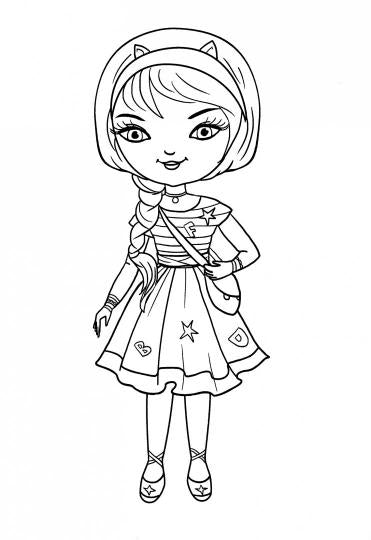 РАСКРАСКА А4 эконом. СТИЛЬНЫЕ ДЕВЧОНКИ