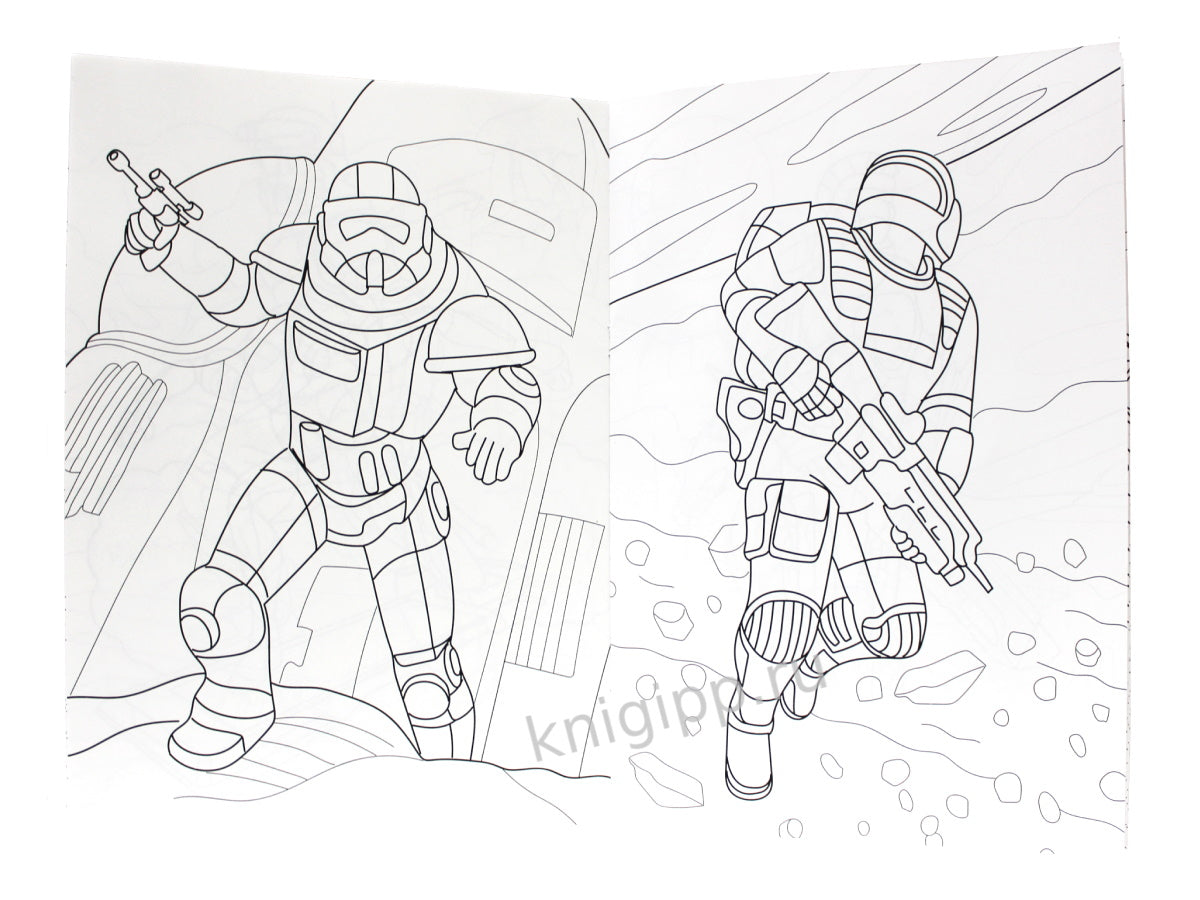 РАСКРАСКА для мальчиков. СОВРЕМЕННЫЕ СУПЕРГЕРОИ. Космические воины