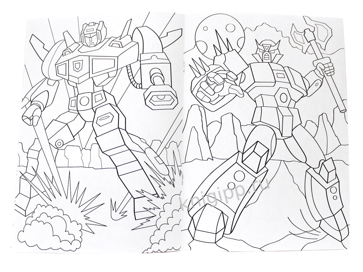 РАСКРАСКА А4 эконом. ГОРОД РОБОТОВ