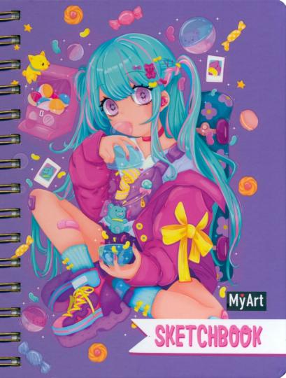 MyArt. АНИМЕ СКЕТЧБУК на гребне. Фанатка мишек