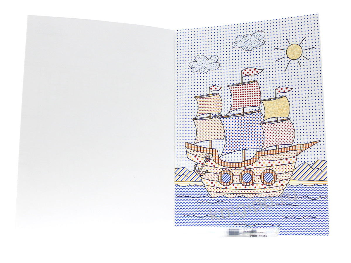 ВОДНАЯ РАСКРАСКА с кисточкой. ТРАНСПОРТ