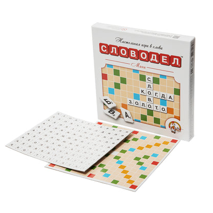 Игра настольная Словодел Мини, картонный, белый