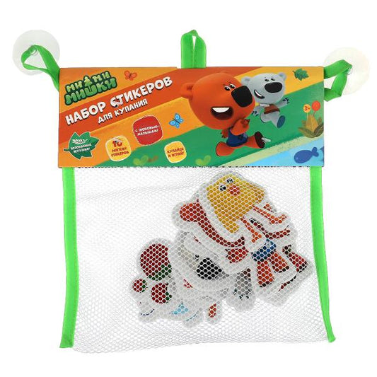Игрушка пластизоль для ванны Ми-ми-мишки набор стикеров ева 10 шт, сетка КАПИТОШКА в кор.50наб