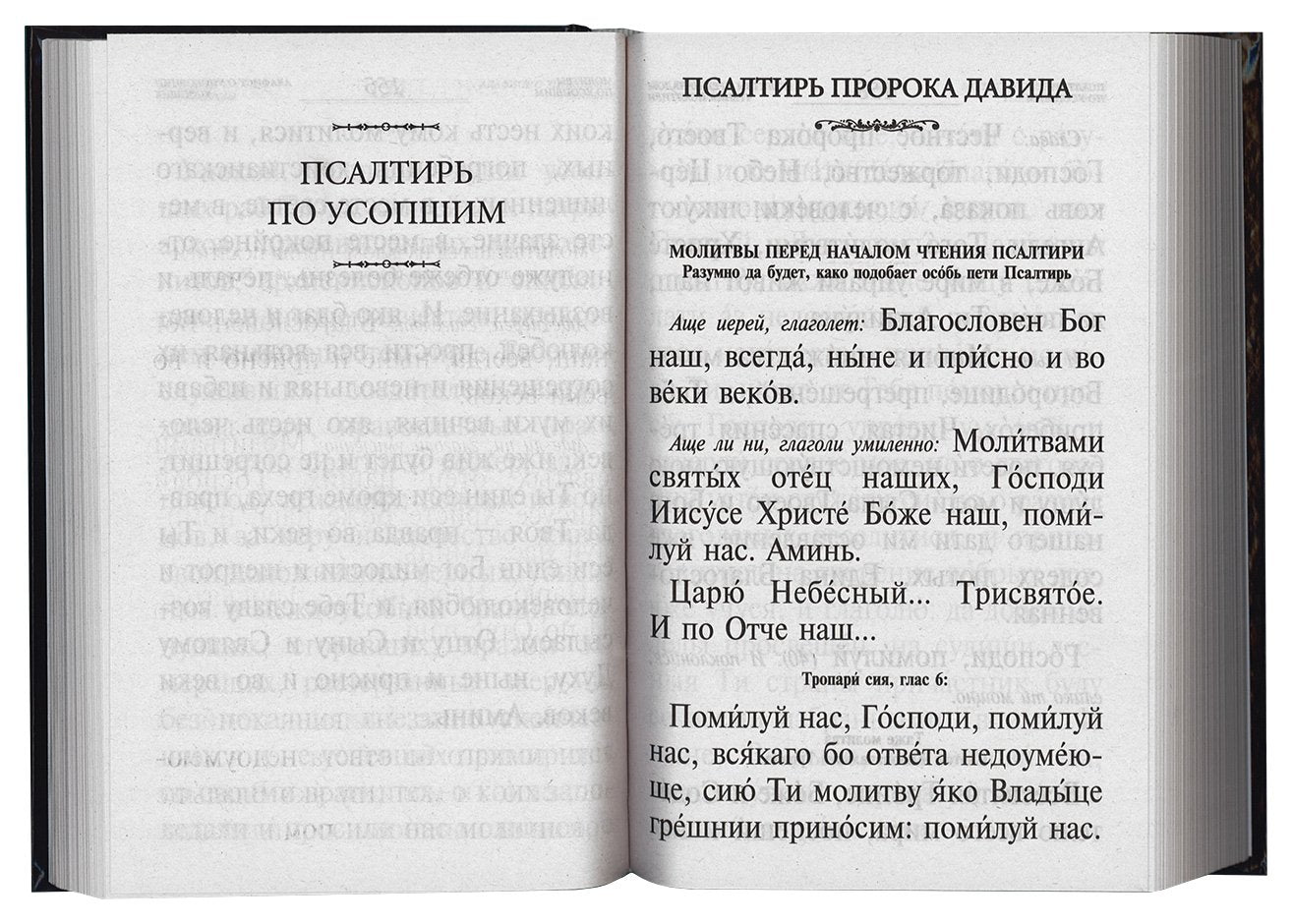 Псалтирь и каноны по усопшим для слабовидящих