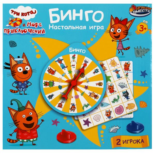 Настольная игра Три Кота бинго, кор.21*21*4,5см ИГРАЕМ ВМЕСТЕ в кор.2*48шт