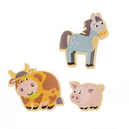 ИГРА РАЗВИВАЮЩАЯ ДЕРЕВЯННАЯ "ФЕРМА" (30Х21СМ) в кор.15шт