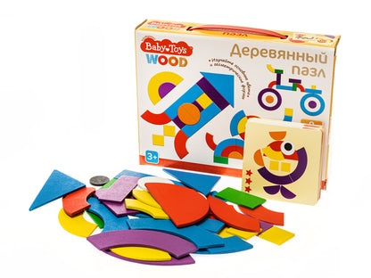 Пазл деревянный 40 эл Baby Toys Wood (35 картинок)